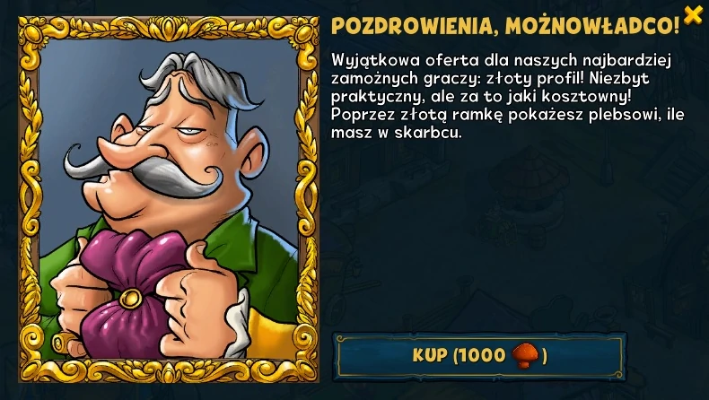 wysłannik zakup złotej ramki