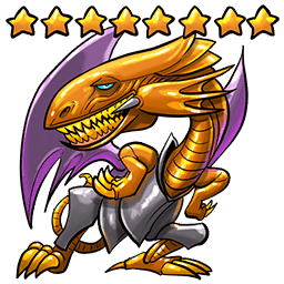 Złoty smok z ognikami w oczach