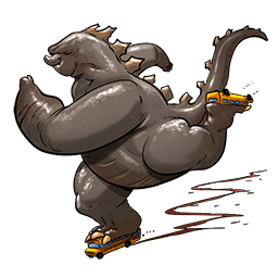 Gigantyczny, wściekły jaszczur