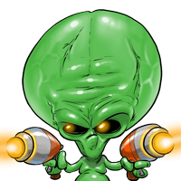 Mały zielony człowieczek