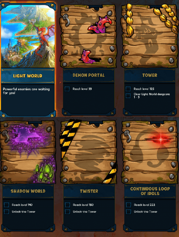 nowe lochy aktualizacja 2022 ekran główny